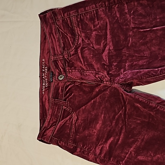 Red velour American eagle jeggings - Picture 3 of 4